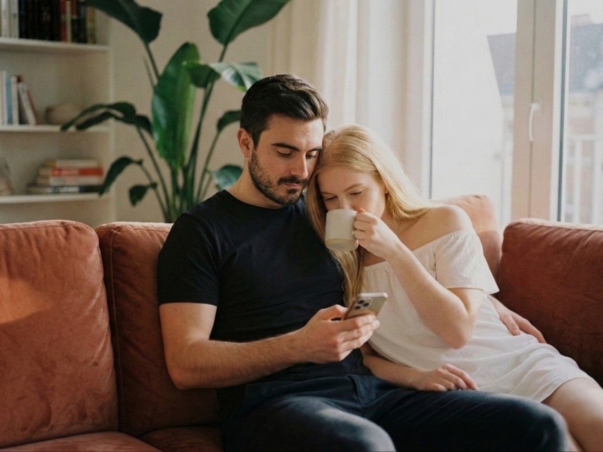 Men laughing with women