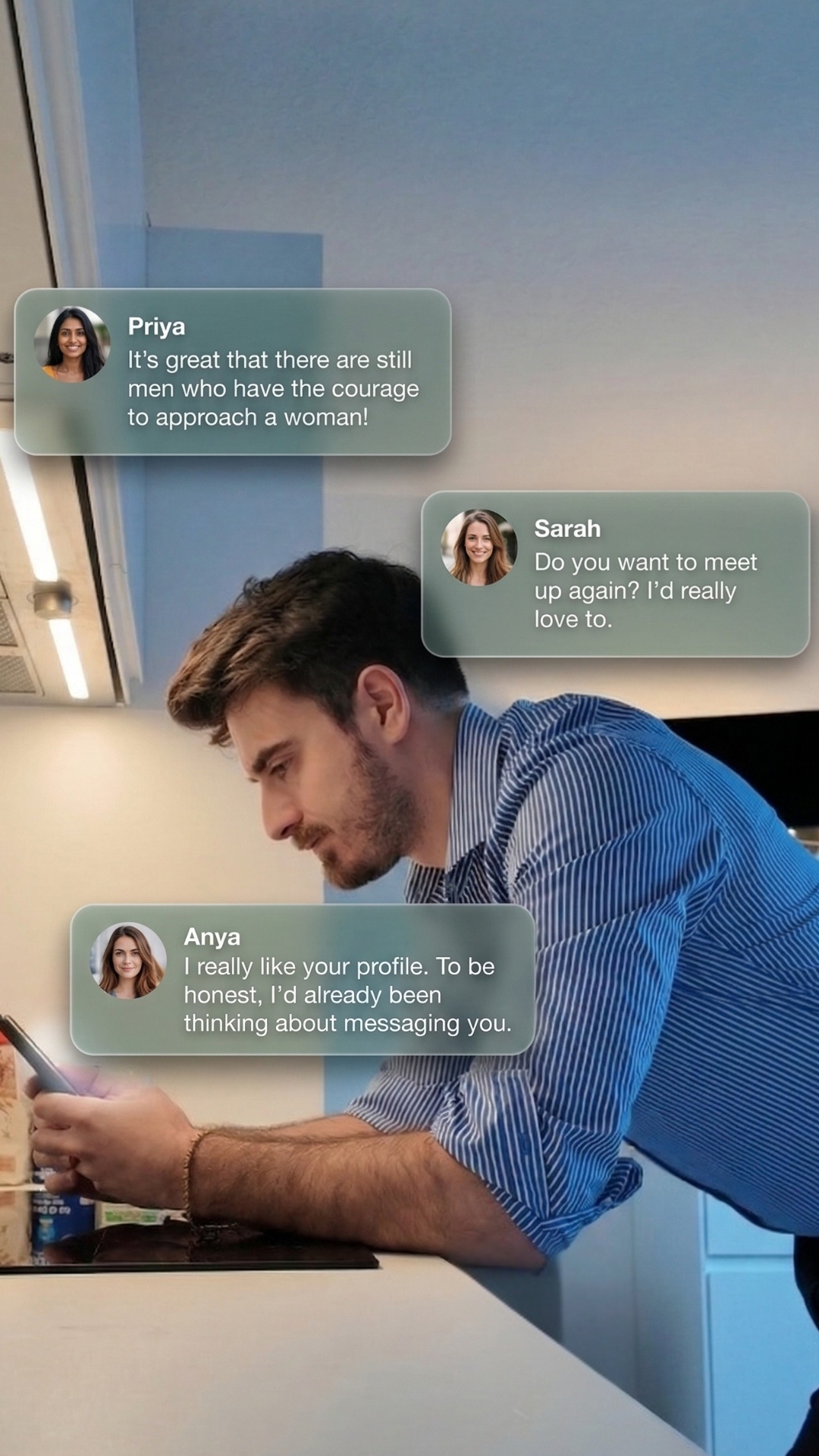 Rafael receiving messages from women